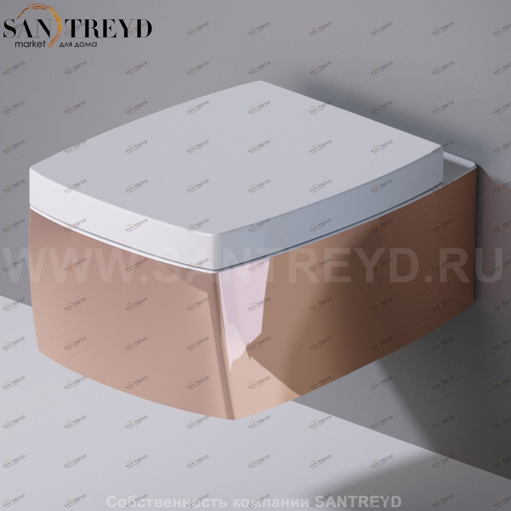 S571257 Подвесной унитаз настенный Медный A. e T. Italia SQUARE Италия AeT ITALIA