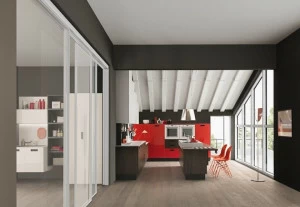 Febal Casa Кухня из лакированного ламината с островом