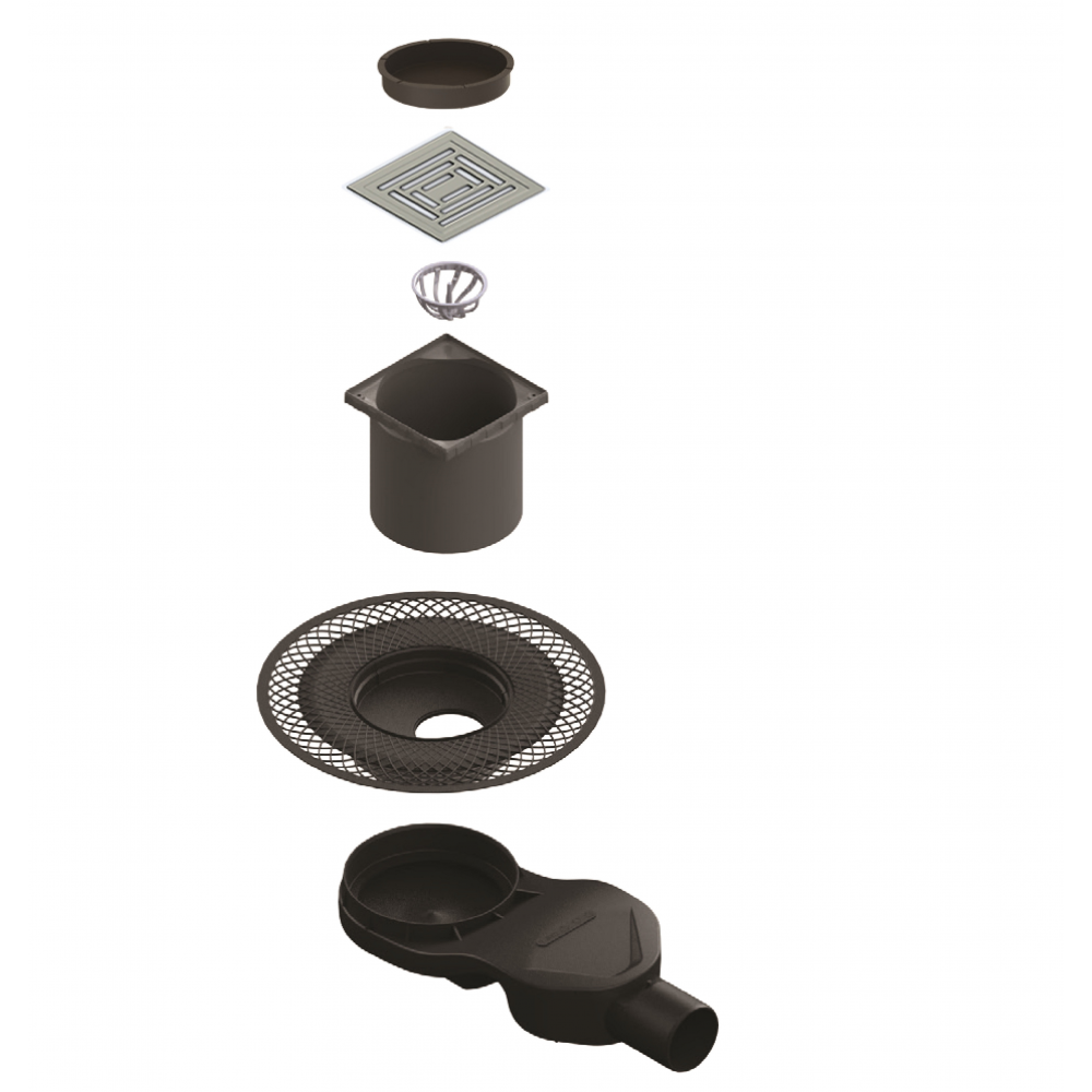 090169 Трап водосток PLATZ Uno 100х100  Berges PLATZ Uno  - Вид №4