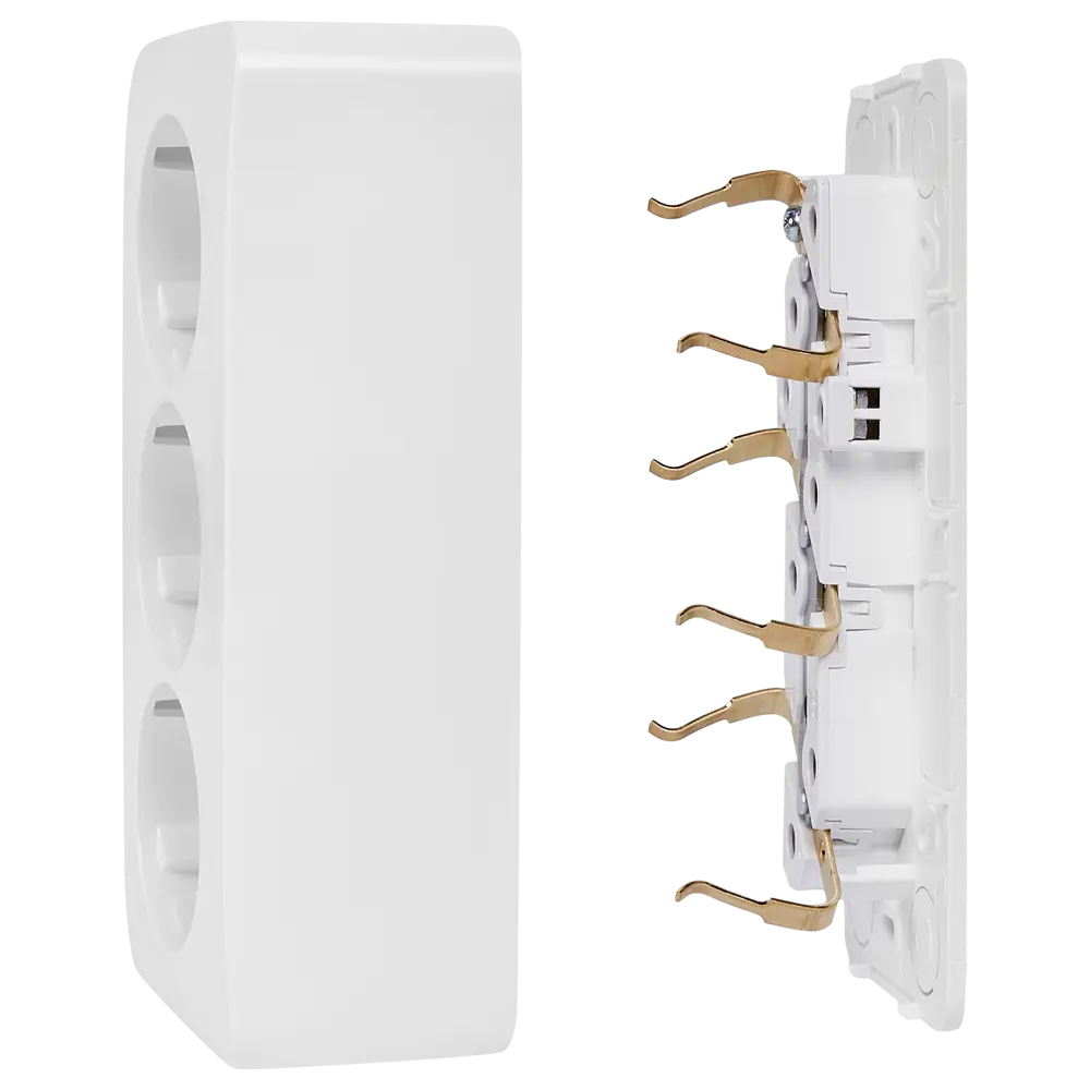 Розетка тройная накладная Schneider Electric Blanca с заземлением со шторками цвет белый 86720964 STLM-2110987 SYSTEME ELECTRIC - Вид №4