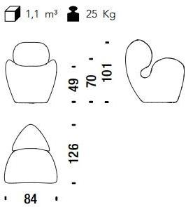 Moroso Кресло из ткани Spring sun-id-1439218 - Вид №9