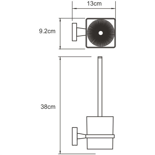 K-3927 Dill Щетка для унитаза подвесная WasserKRAFT Dill K-3900  - Вид №2