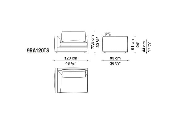 Угловой диван из ткани B&B Italia Ричард ARCH-00040927 - Вид №9
