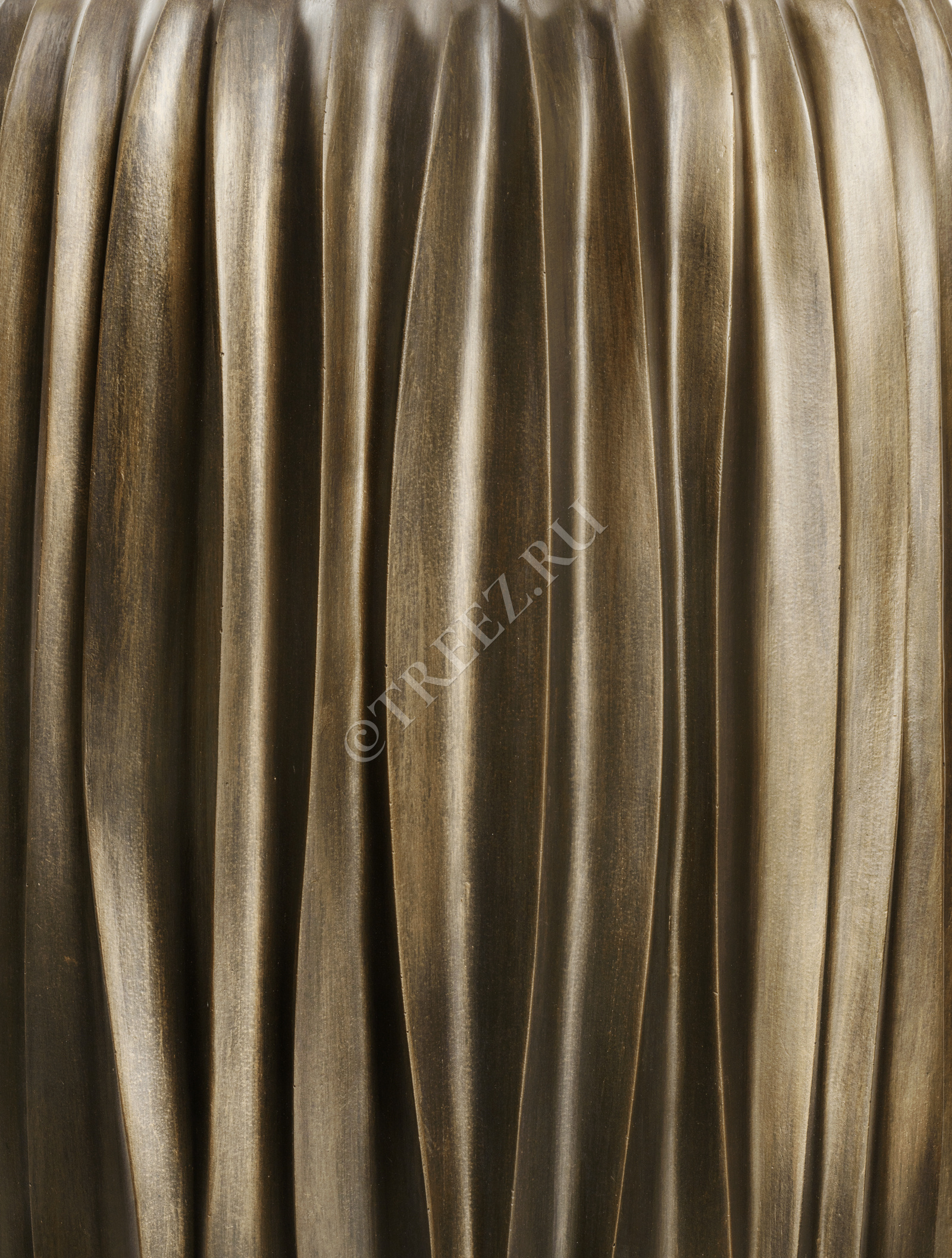 41.3321-07-047-GRP-075 Кашпо  Effectory - серия Metal - Высокий конус Design Wave - Чернёная бронза Цветочная коллекция  - Вид №1