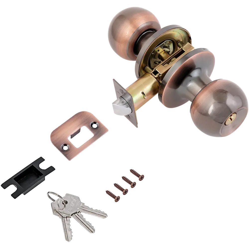 AVERS Шаровая ручка-кноб с ключом и фиксатором в цвете медь 82001627 STLM-0016918 - Вид №1