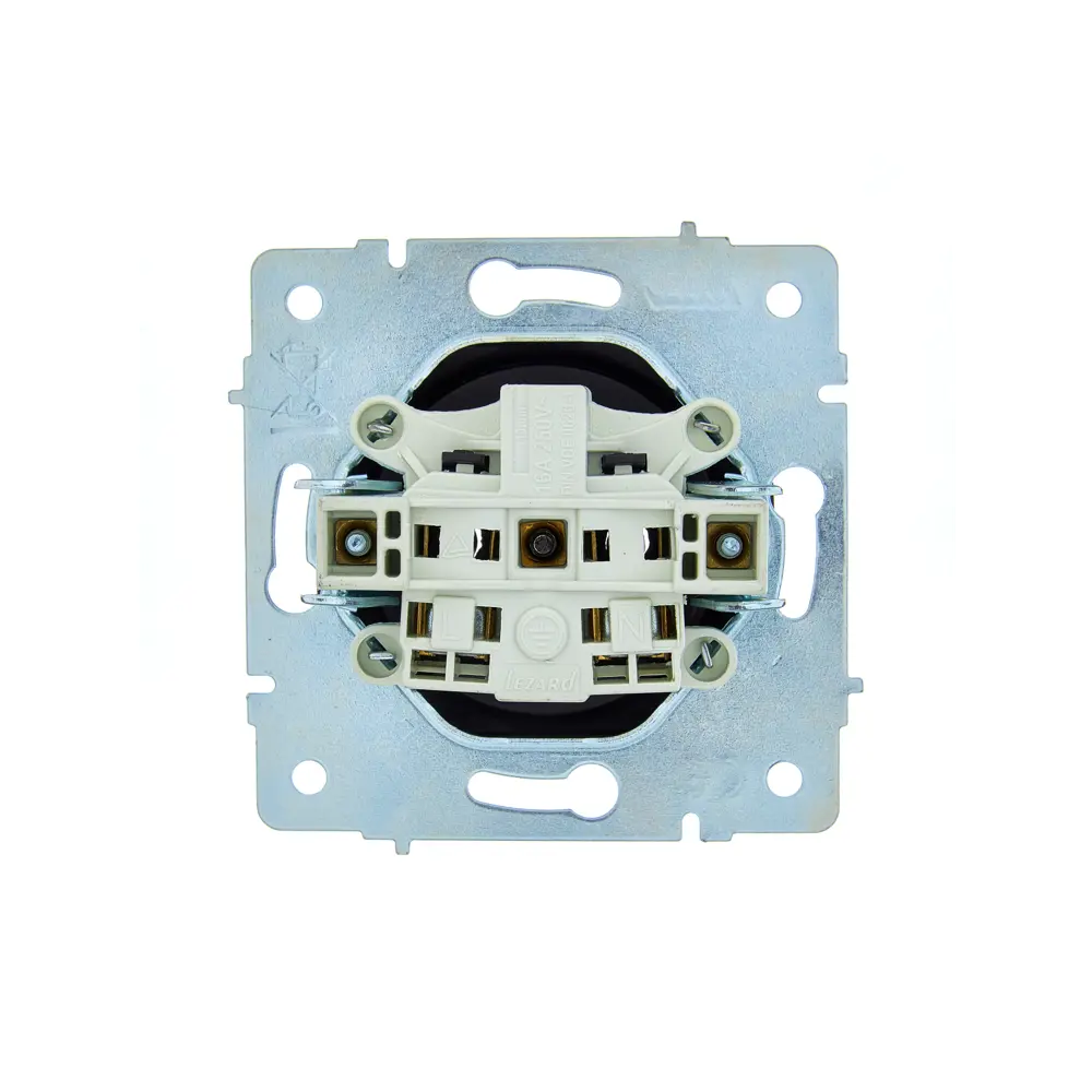 Розетка встраиваемая Lezard Asti без заземления цвет черный бархат STLM-2095379 - Вид №2