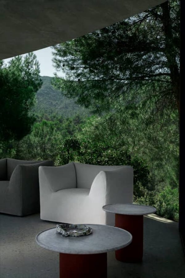 Полиуретановый садовый журнальный столик с мраморной столешницей B&B Italia Outdoor BUTTON ARCH-00127623 - Вид №7