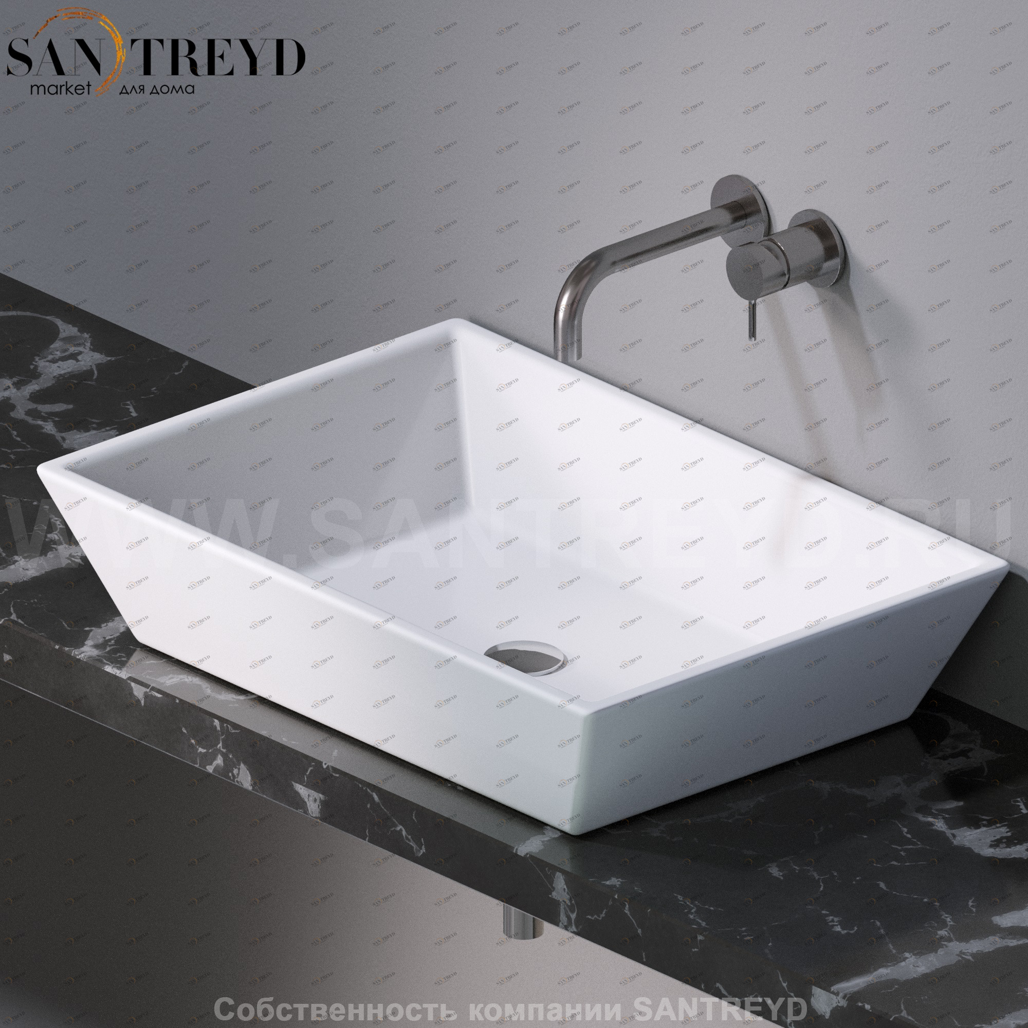 L292100 Накладная раковина на столешницу  прямоугольная A. e T. Italia PRISMA AeT ITALIA