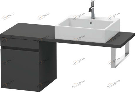DS532104949 Шкафчик для компактной консоли DuraStyle #DS5321 400 x 478 мм Графит матовый, декор Duravit