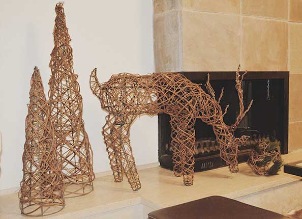 NS408 Конус из натуральной лозы Dekoraniaevents Navidad 