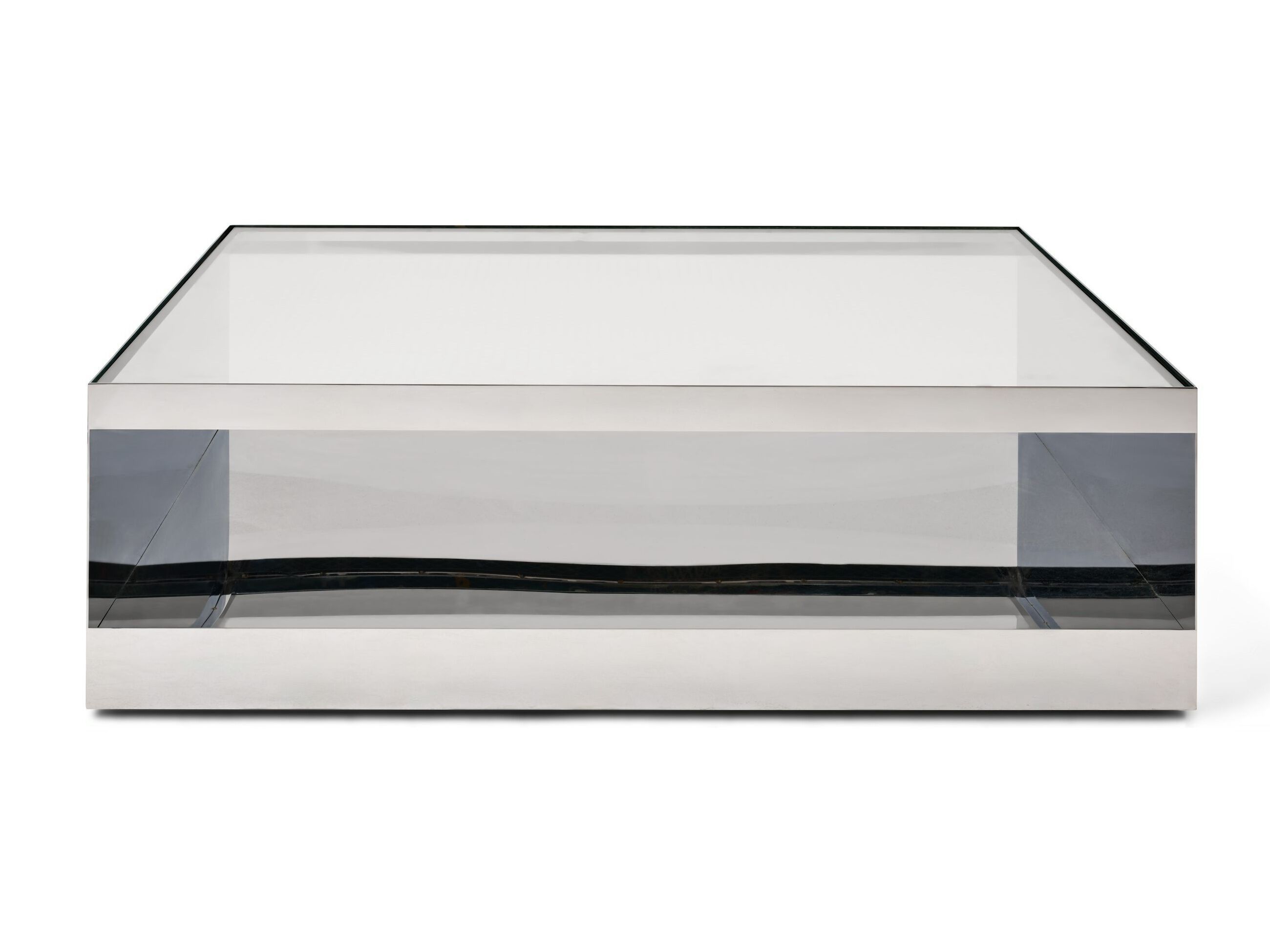 Квадратный стальной журнальный столик со стеклянной столешницей Knoll D'URSO OCCASIONAL TABLE ARCH-00149069 - Вид №5
