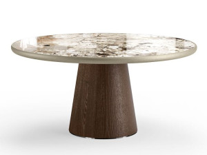 Круглый керамический обеденный стол