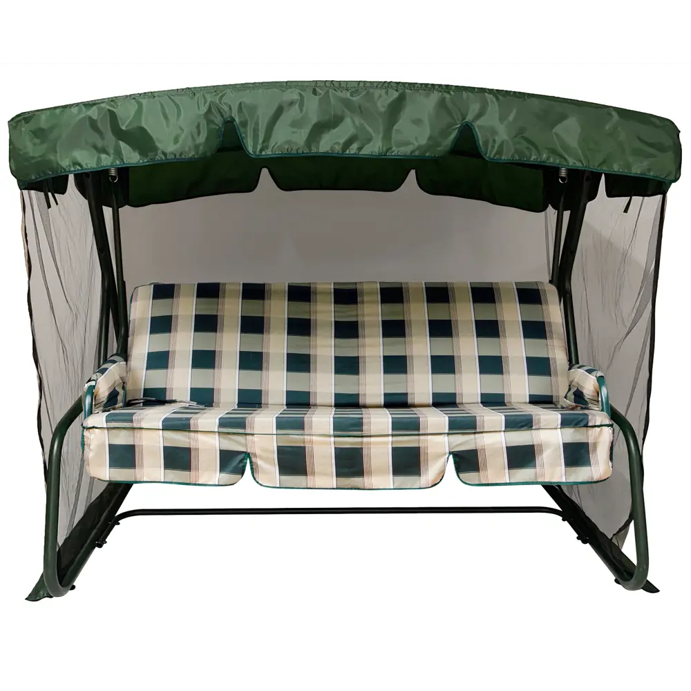 Качели садовые Greengard Эдем 3-местные с тентом и москитной сеткой 89436119 STLM-1581721 - Вид №1