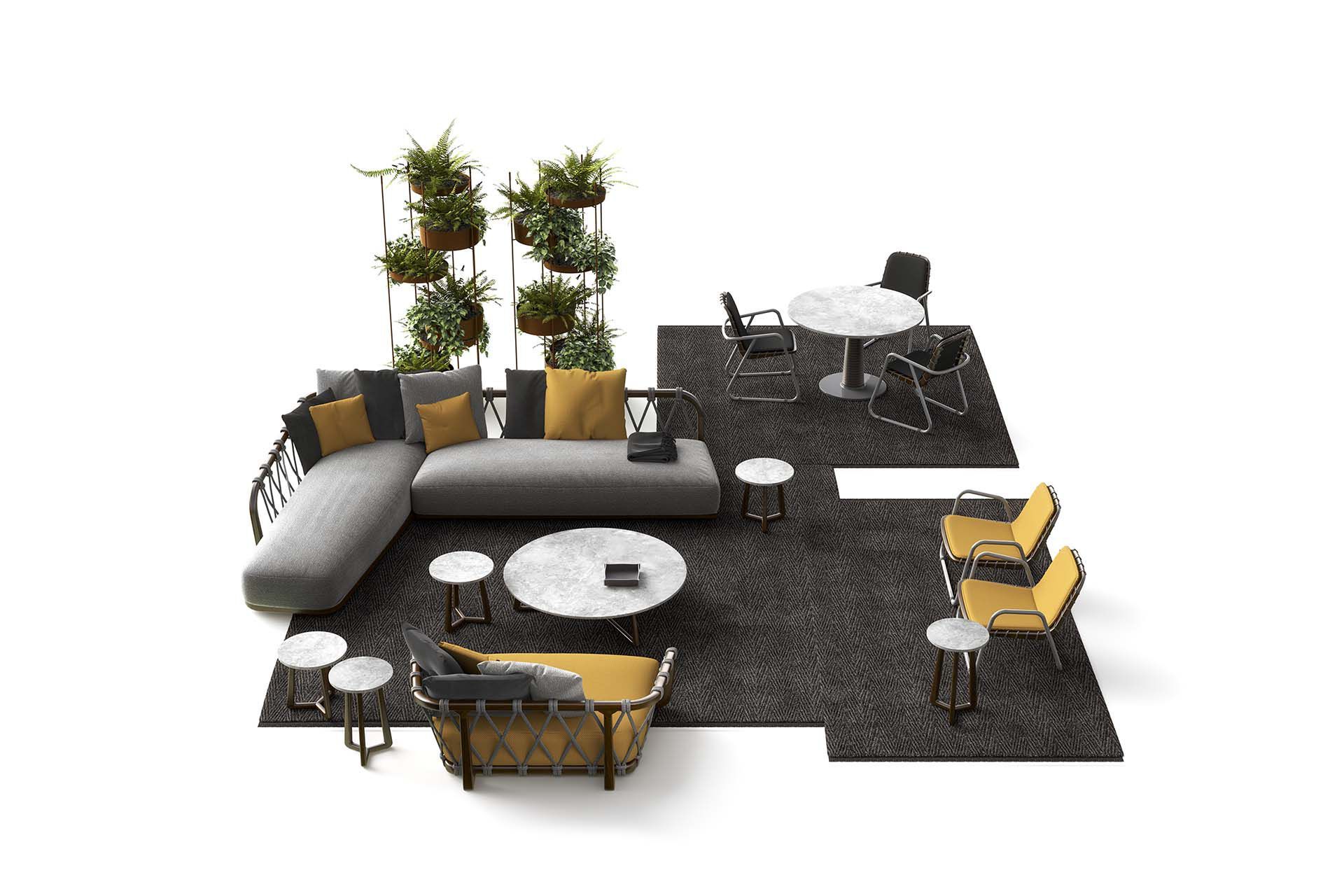 Круглый стол из мрамора и красного дерева Exteta Sunset ARCH-00118082 - Вид №9