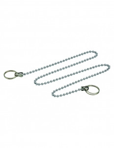 008300 000 01  Поставляются разрезные кольца для цепочки с бусинами, Д. 3,2 мм, Л. 500 мм, нержавеющая сталь Valentin Хром