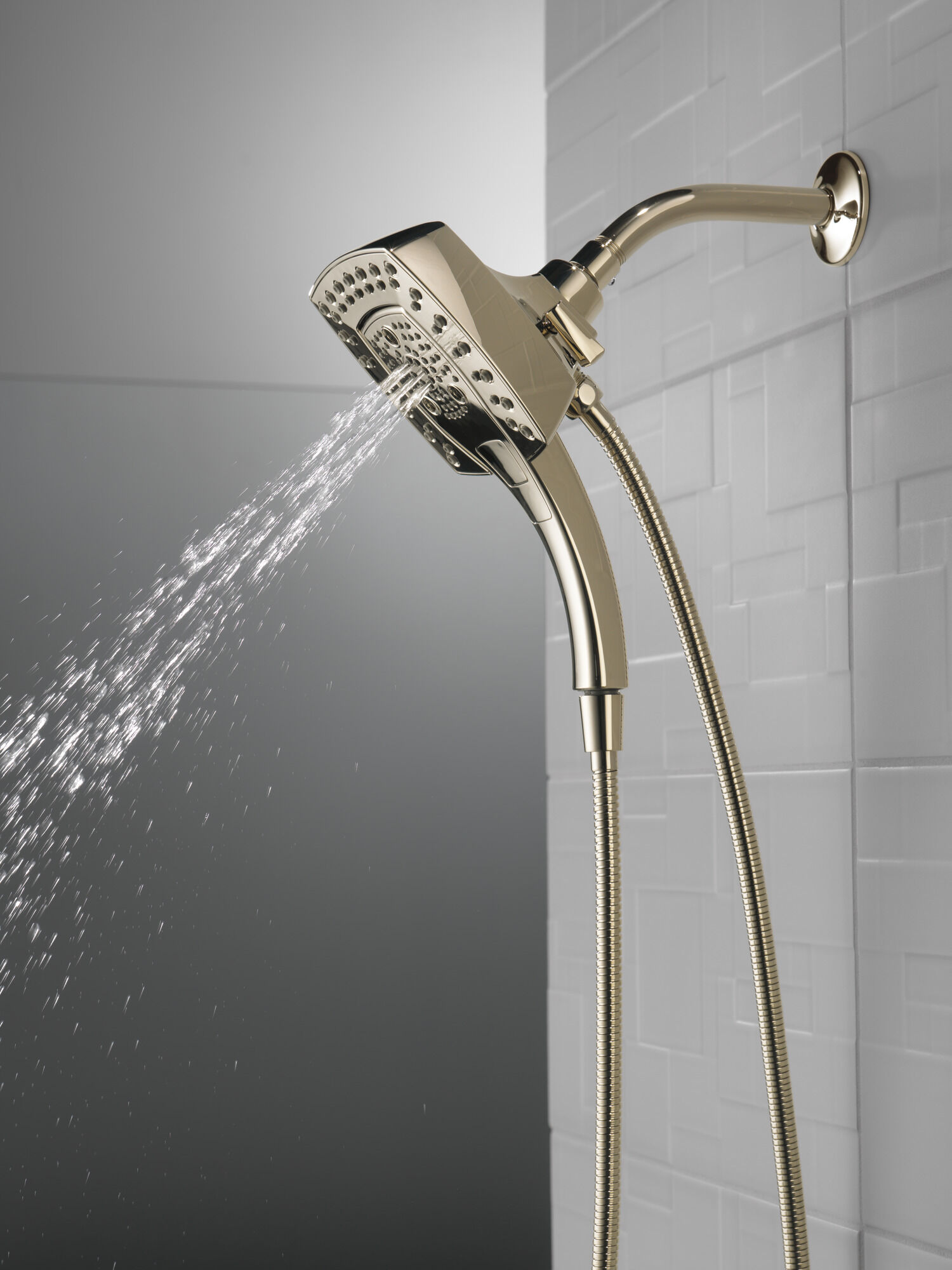 58474-PN H2Okinetic® In2ition® Душ два в одном с 5 настройками Delta Faucet Universal Showering Полированный никель  - Вид №11