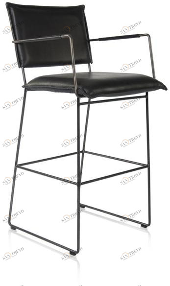 Jess Высокий кожаный табурет-санки с подлокотниками Norman sun-id-1452772