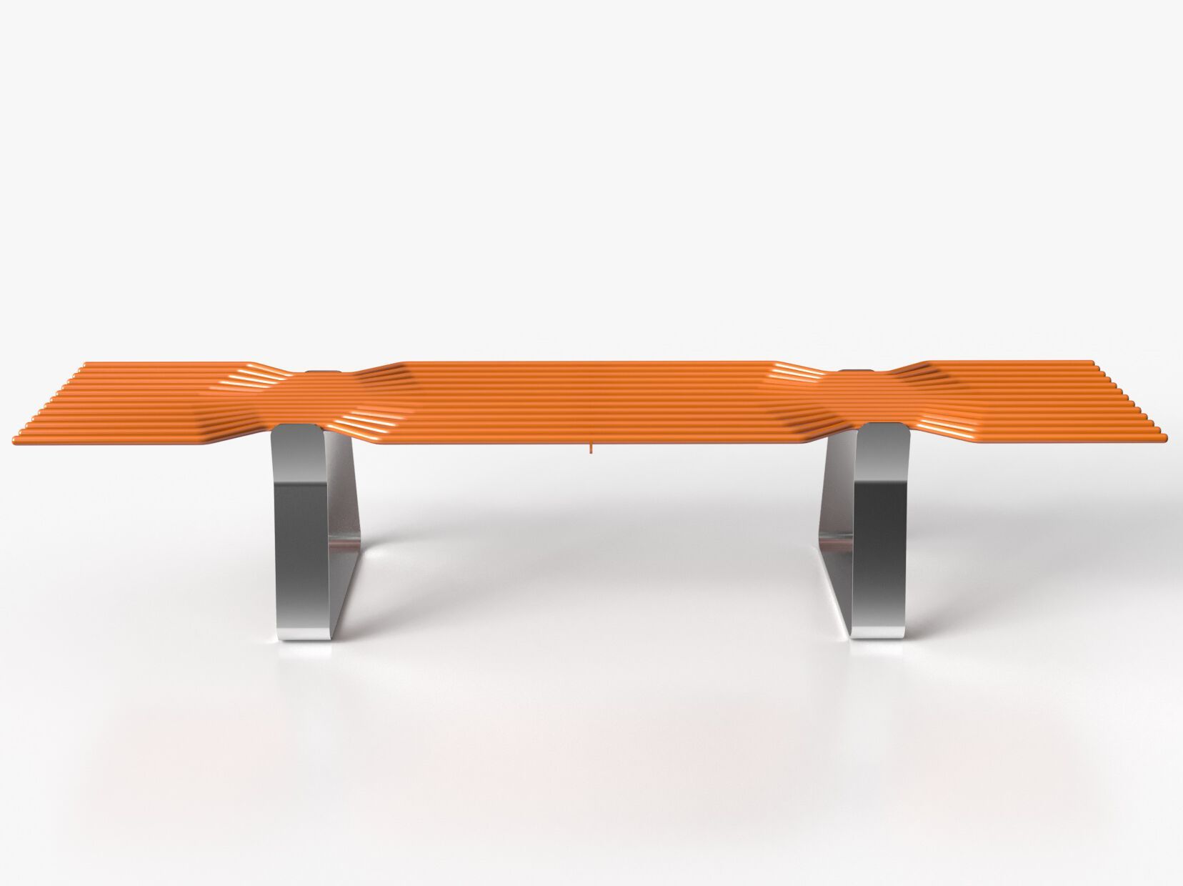 Оцинкованная стальная скамья без спинки Viscio Urban Design CARAMELLA ARCH-00038662 - Вид №11