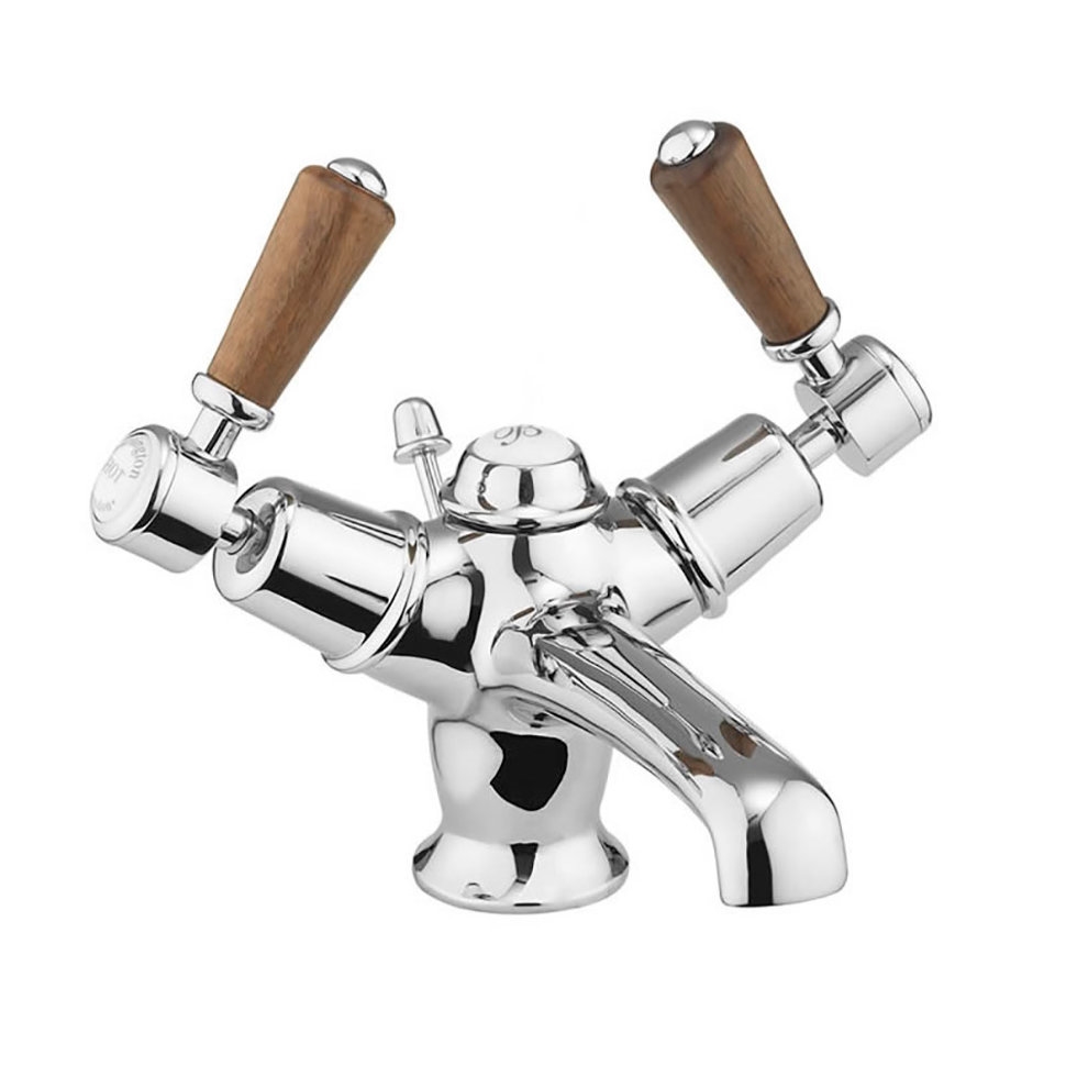 Смеситель для раковины на 1 отверстие с донным клапаном [KE4 WAL]  Burlington T12-QT, T4 WAL  - Вид №1