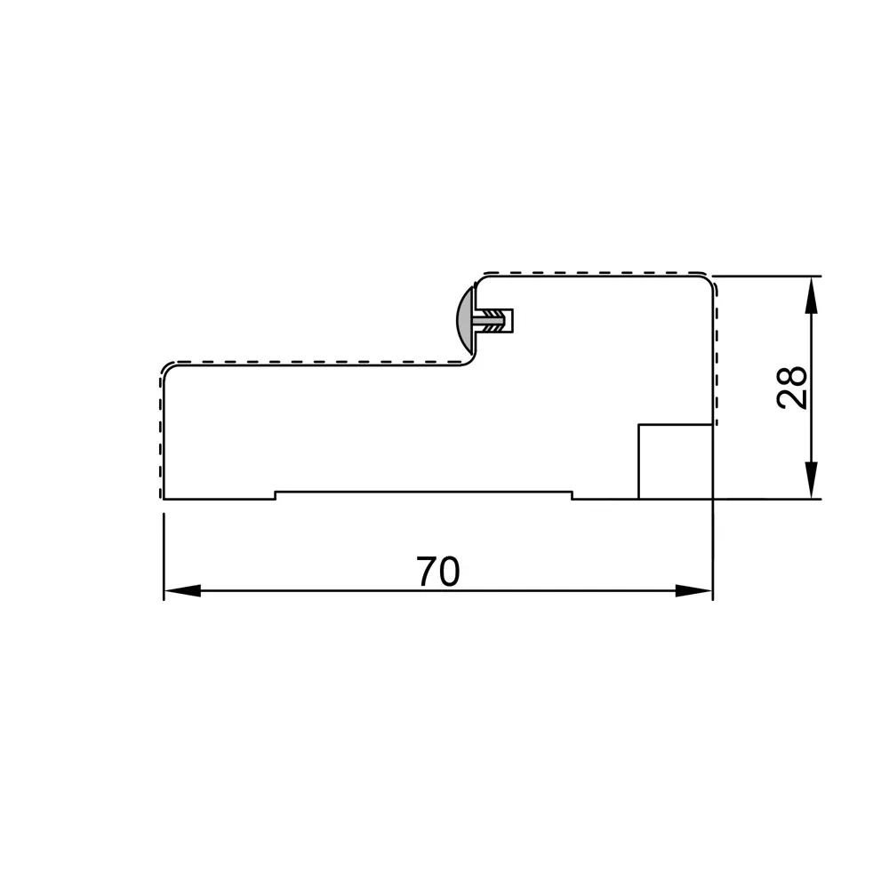 Дверная коробка 1000х70x28 мм финиш-бумага цвет белый (комплект 2.5 шт.) VELLDORIS STLM-2034678 - Вид №2