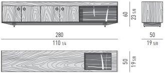 Minotti Комод из дерева и мрамора сахар-нуар Boteco sun-id-1483166 - Вид №10