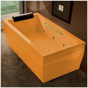 Ванна с гидро и аэроомассажем оранжевая с золотом Gruppo Treesse Blanque 1810 ATC-V161Q-SX-OZ