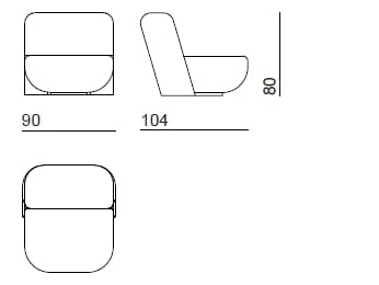 Кожаное кресло Bizzotto Italia Нара ARCH-00091325 - Вид №3