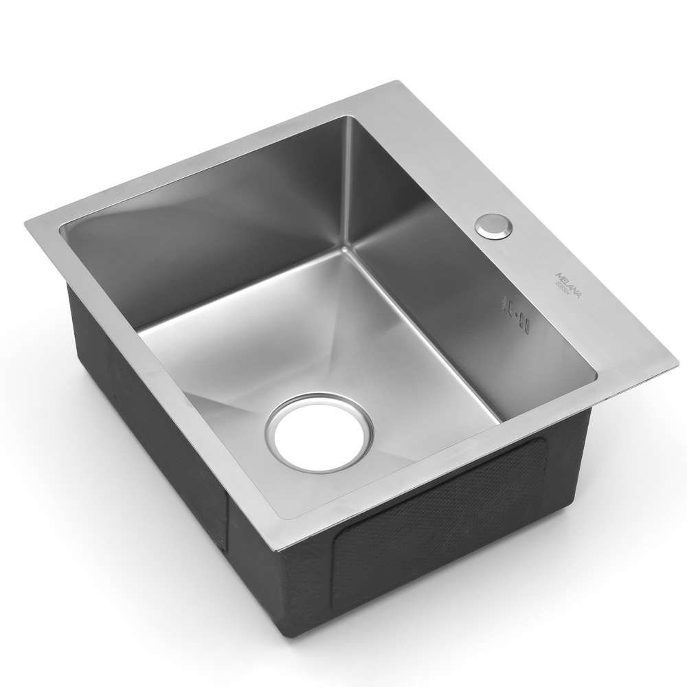 Мойка H5045 MELANA ProfLine 3,0/200 САТИН врезная прямоугольная с коландером H5045 H5045 сатин - Вид №4