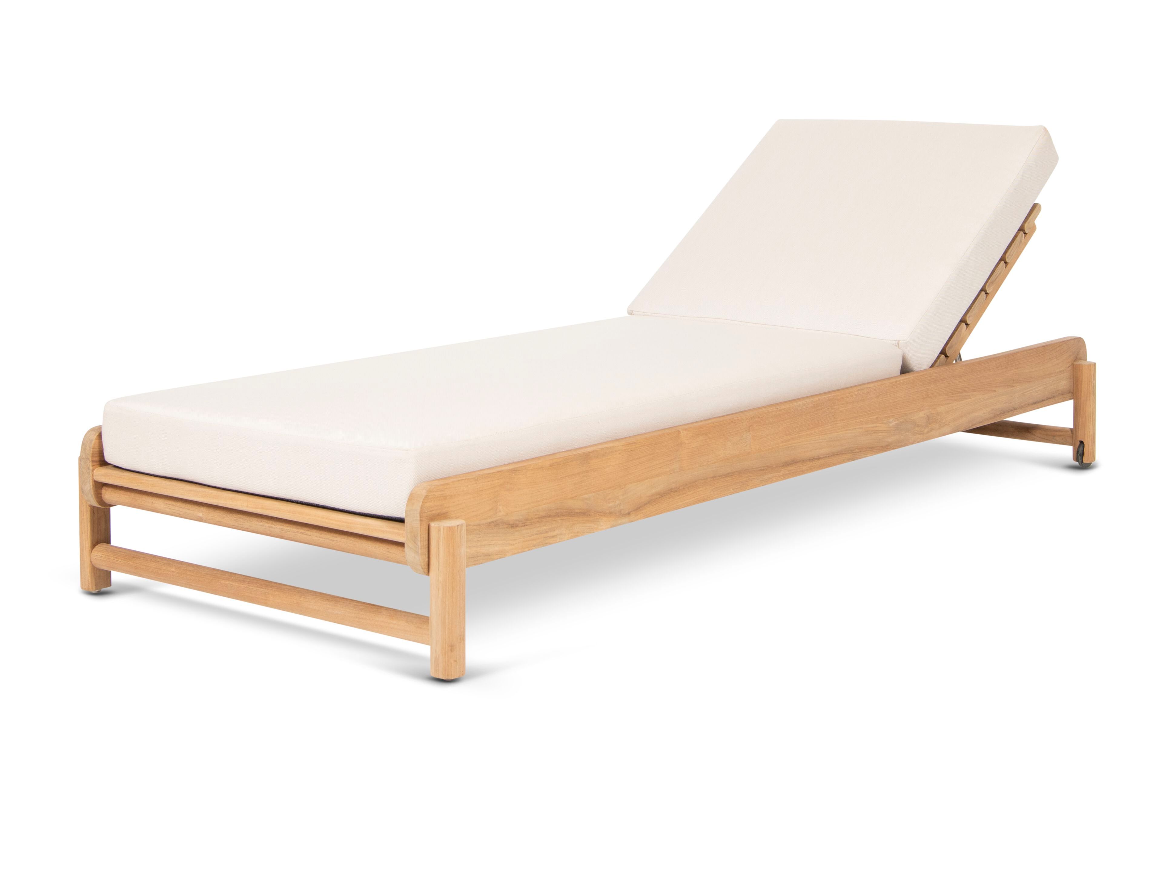 Садовая кровать из тикового дерева с подушками Sunbrella FJAKA Pomalo ARCH-00055129