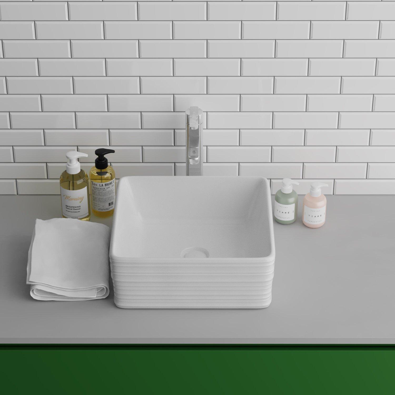 GR-3026 Накладная раковина на столешницу  прямоугольная Grossman 