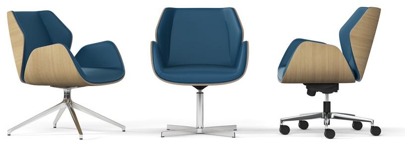 Arte & D Кресло исполнительное вращающееся с 4 спицами Haiku wood Wc8061b  - Вид №1