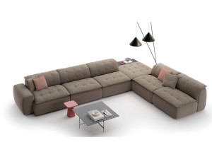 Угловой диван из ткани