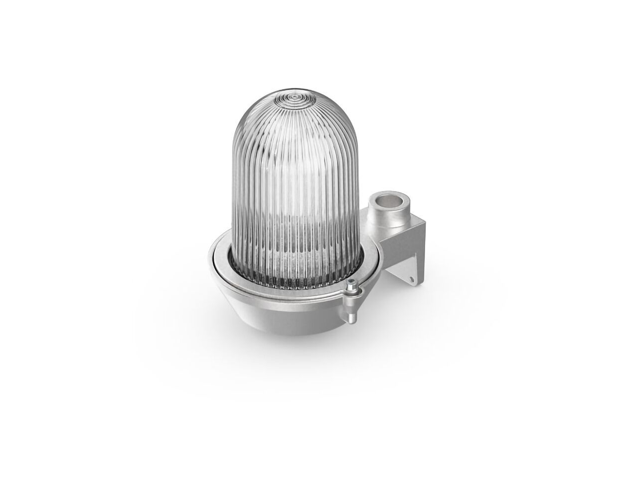 Натуральный алюминиевый настенный светильник Genuit Silver ARCH-00129058