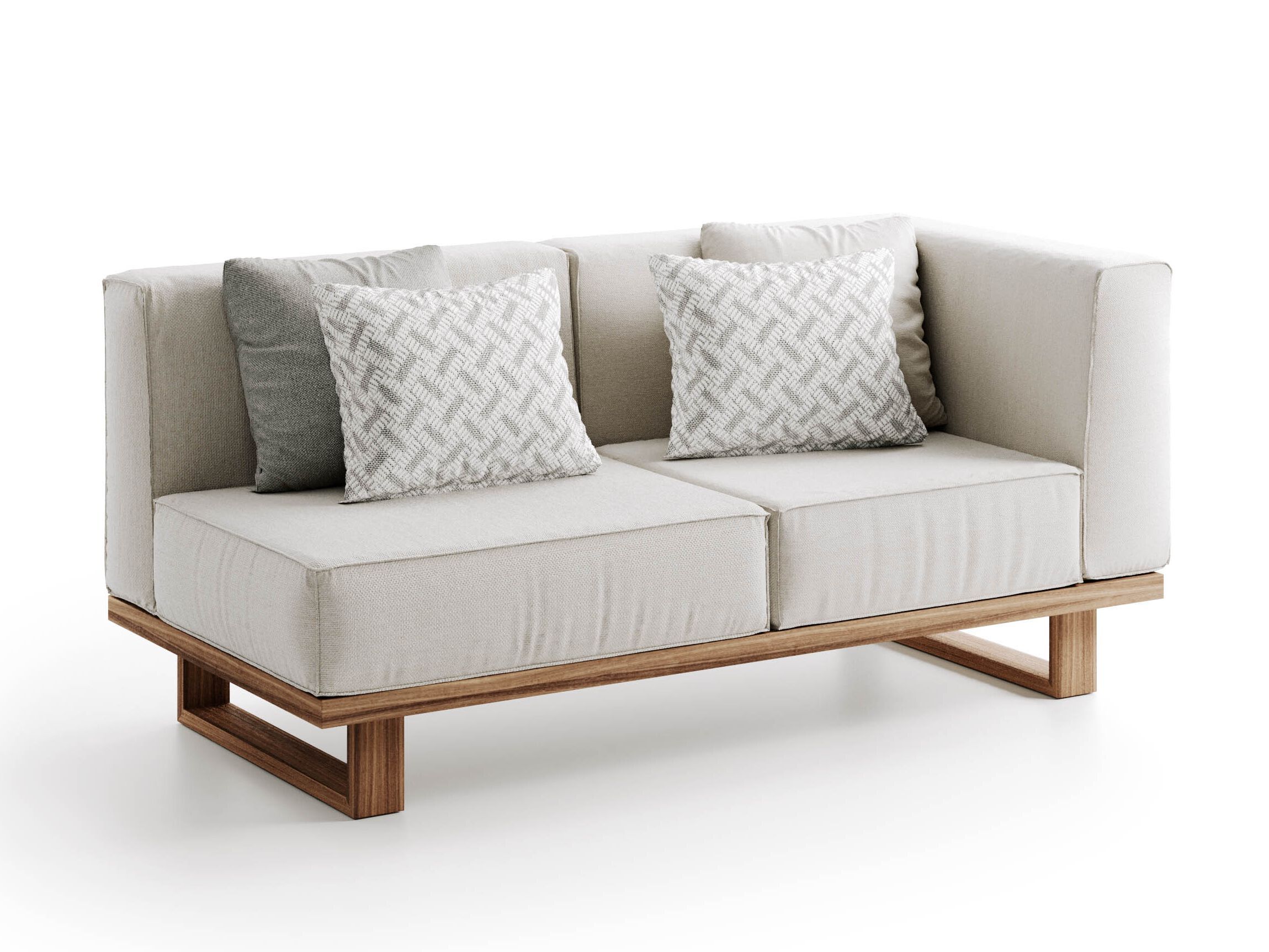 2-местный садовый диван из тикового дерева и ткани Atmosphera 9.Zero ARCH-00034302 - Вид №1