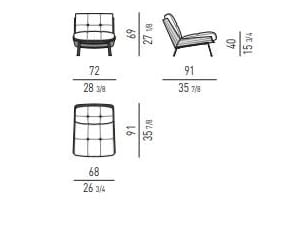 Кожаное кресло с деревянным корпусом Minotti Daiki ARCH-00103275 - Вид №6