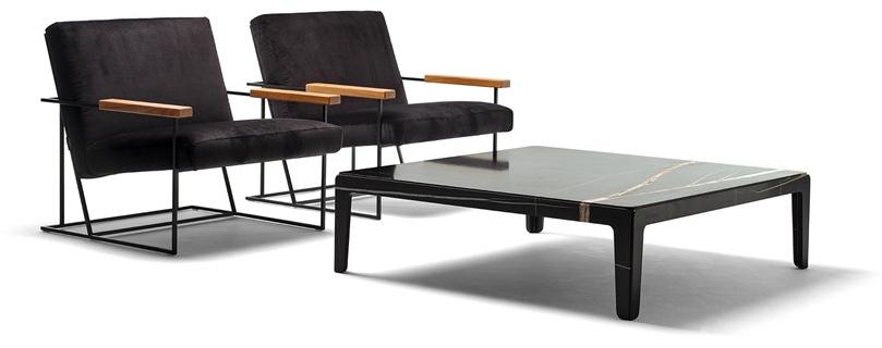 EPÒNIMO Низкий квадратный мраморный журнальный столик Rock Rk005 - Вид №2