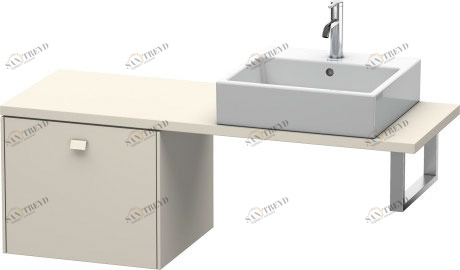 BR512209191 Brioso Шкафчик для компактной консоли Серо-коричневый декор Duravit