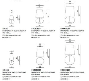 Стеклянная настольная лампа
