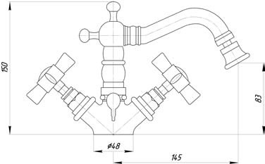 19508 Смеситель Migliore Revival - Вид №1