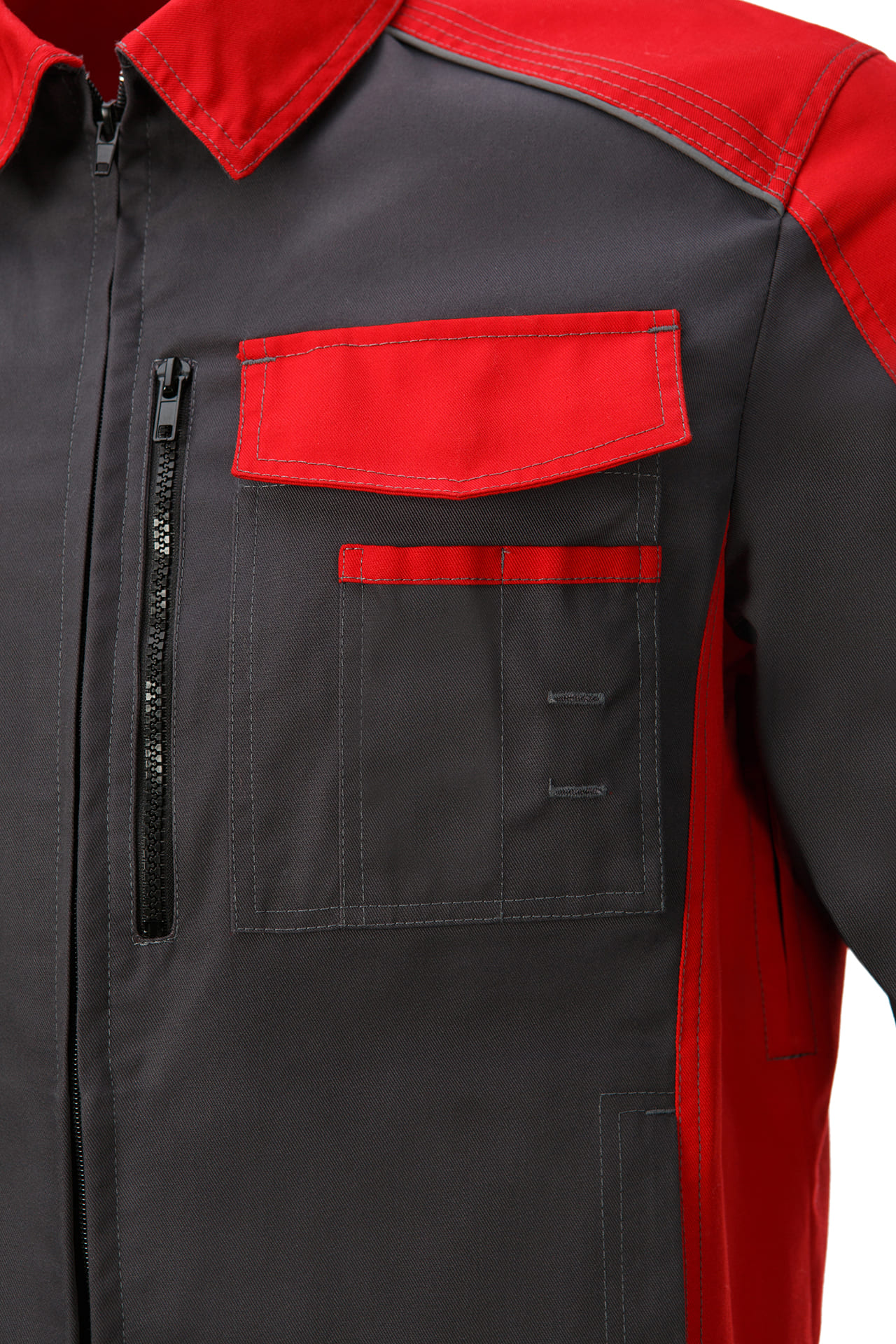 5044431 Костюм NEW графит красный STATUS  Летняя спецодежда  размер 48-50/182-188  - Вид №6