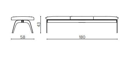 Скамейка из ткани True Design Millepiedi ARCH-00121468 - Вид №27