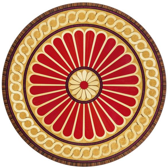 OAK Круглый обеденный стол из розового дерева с ленивой сьюзен Galleria sun-id-1377908 - Вид №1