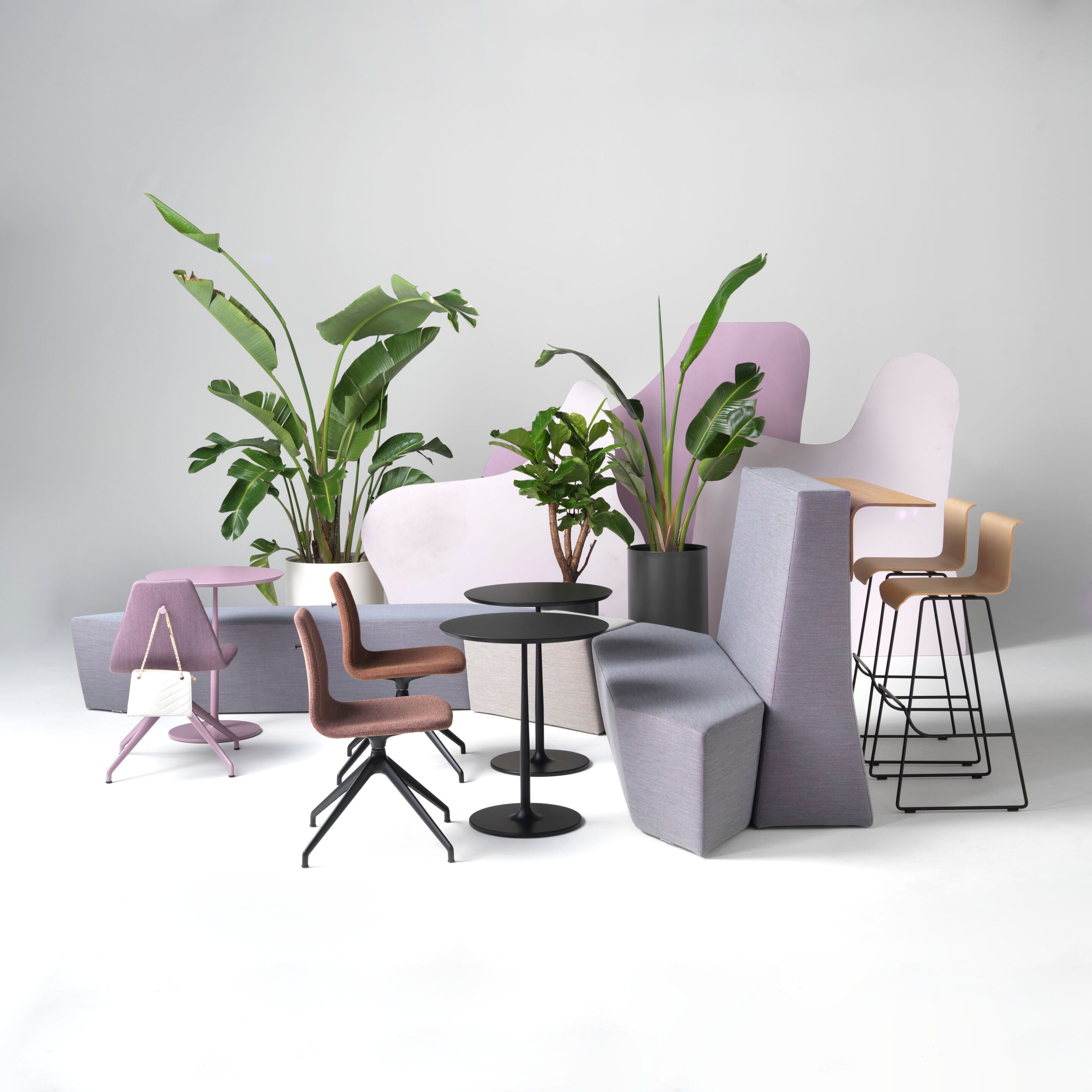 Мягкая скамейка из ткани SITIA Rocks ARCH-00135787 - Вид №6