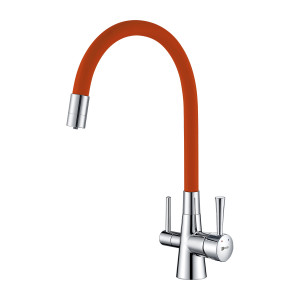 LM3075C-Orange Смеситель Comfort для кухни с подключением к фильтру с питьевой водой LEMARK COMFORT