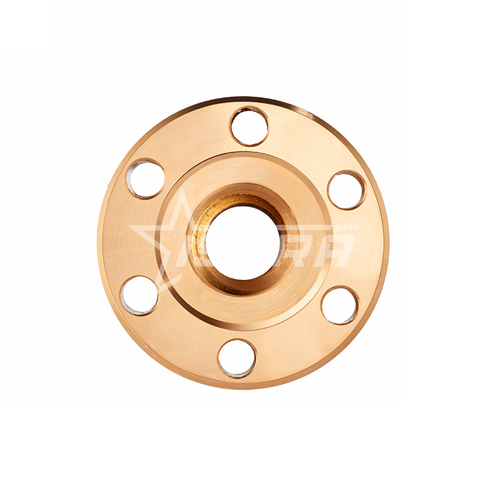 IS435 Гайка трапецеидальная с фланцем (бронза) d=24 мм, шаг резьбы 5 мм (прав. резьба), BFM 24-5-D ISKRA  - Вид №5