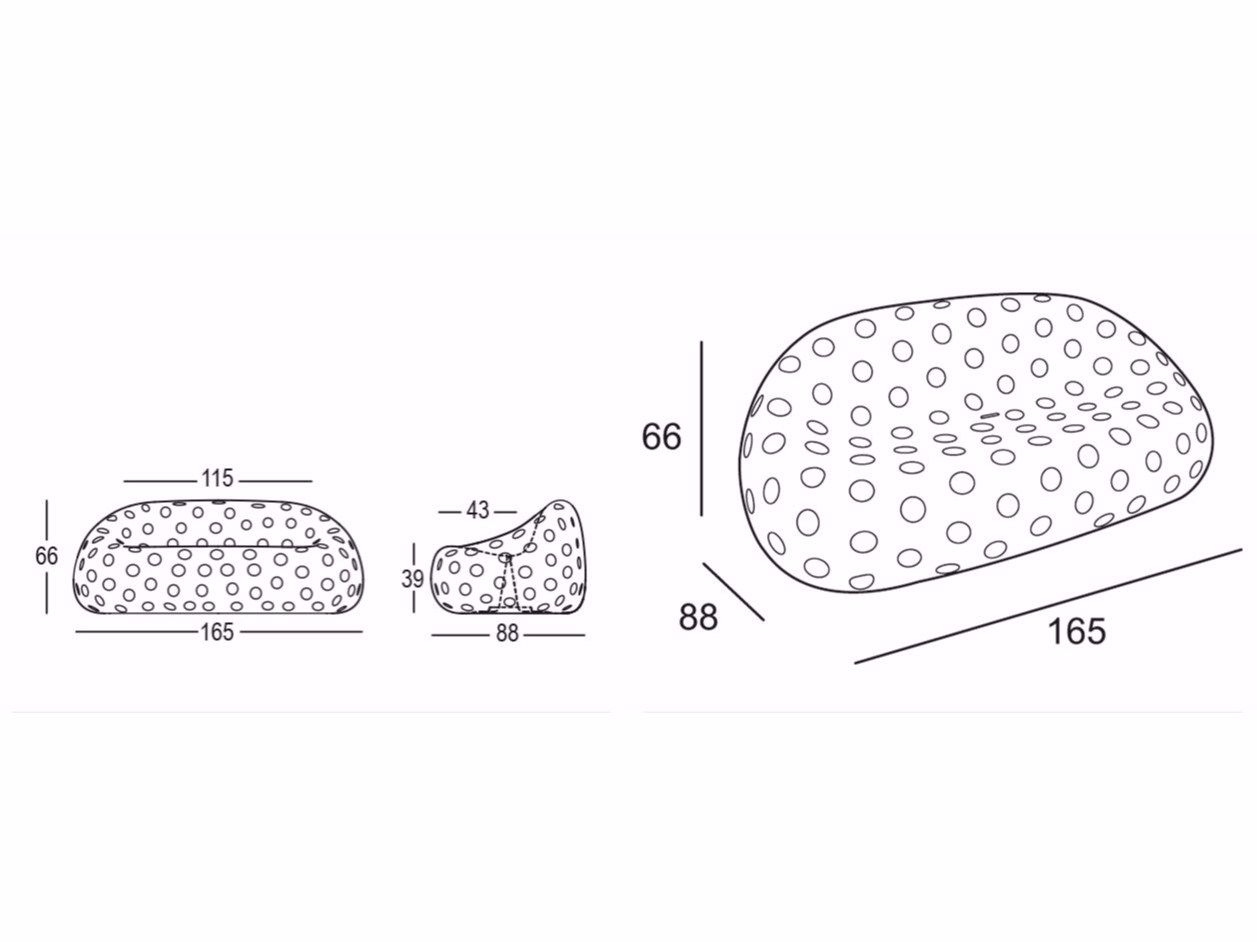 3-местный полиэтиленовый светящийся садовый диван PLUST Airball ARCH-00090785 - Вид №2