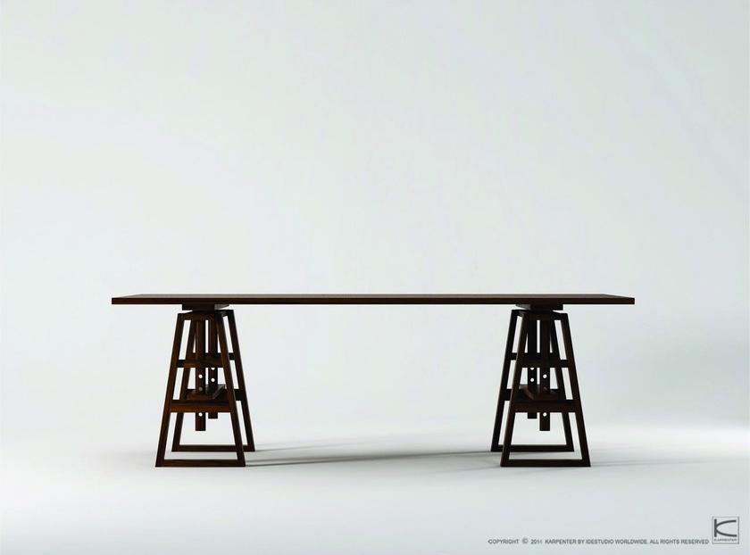 KARPENTER Прямоугольный деревянный стол Trestle sun-id-1480106 - Вид №3