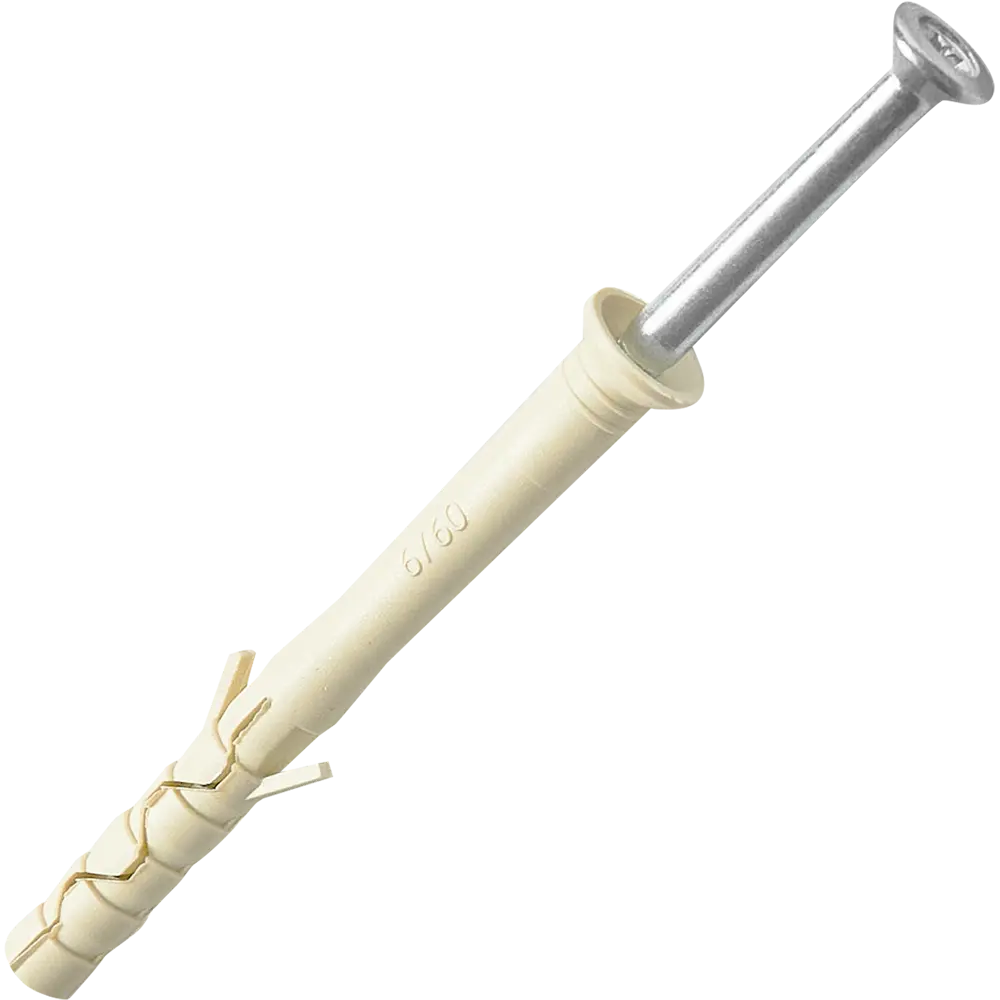 Дюбель-гвоздь SORMAT 6×60 мм с потайной манжетой для бетона и кирпича 84257528 STLM-1583789