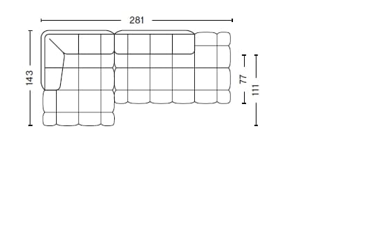 Угловой диван из ткани Hay Quilton ARCH-00105286 - Вид №2