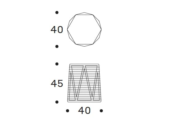 Плетеный алюминиевый садовый пуф Nodo Italia DIAMOND HIGH ARCH-00072482 - Вид №8